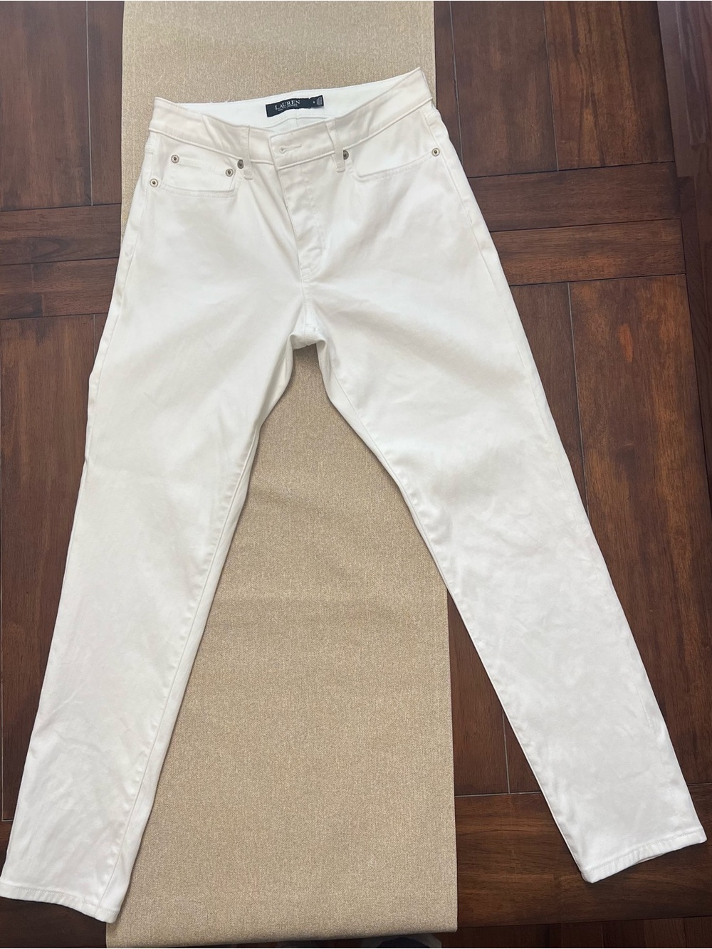 ❤️ Lauren Ralph Lauren White Straight-Leg Jeans